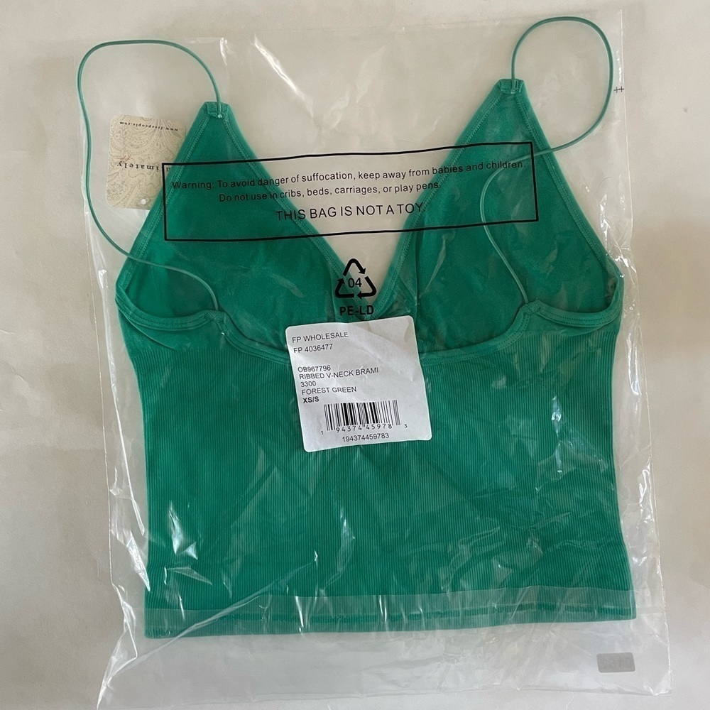 Free People Green Ribbed Crop Tank - Picture 6 of 7